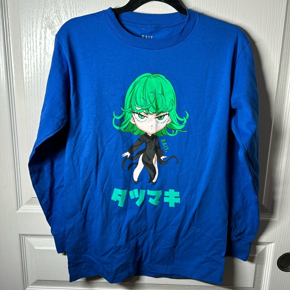 Bait One Punch Man tatsumaki chibi long sleeve tee blue bohemian‎ size small